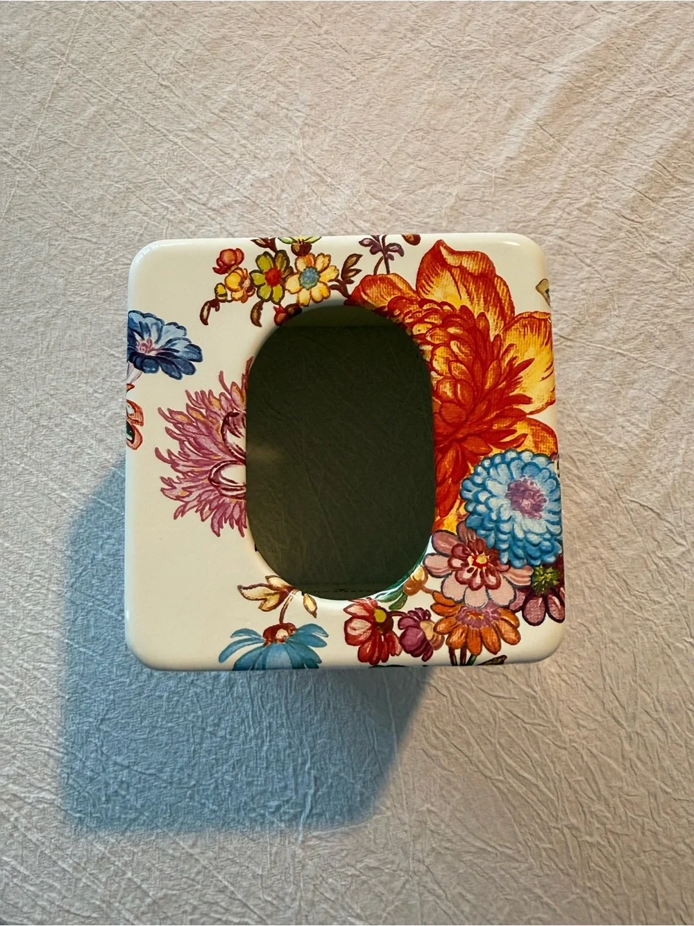 McKenzie-Childs Floral Market Tissue Box Cover